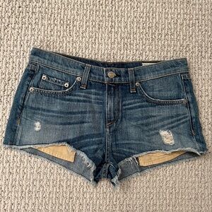 Rag & Bone/JEAN Denim Shorts in Moss